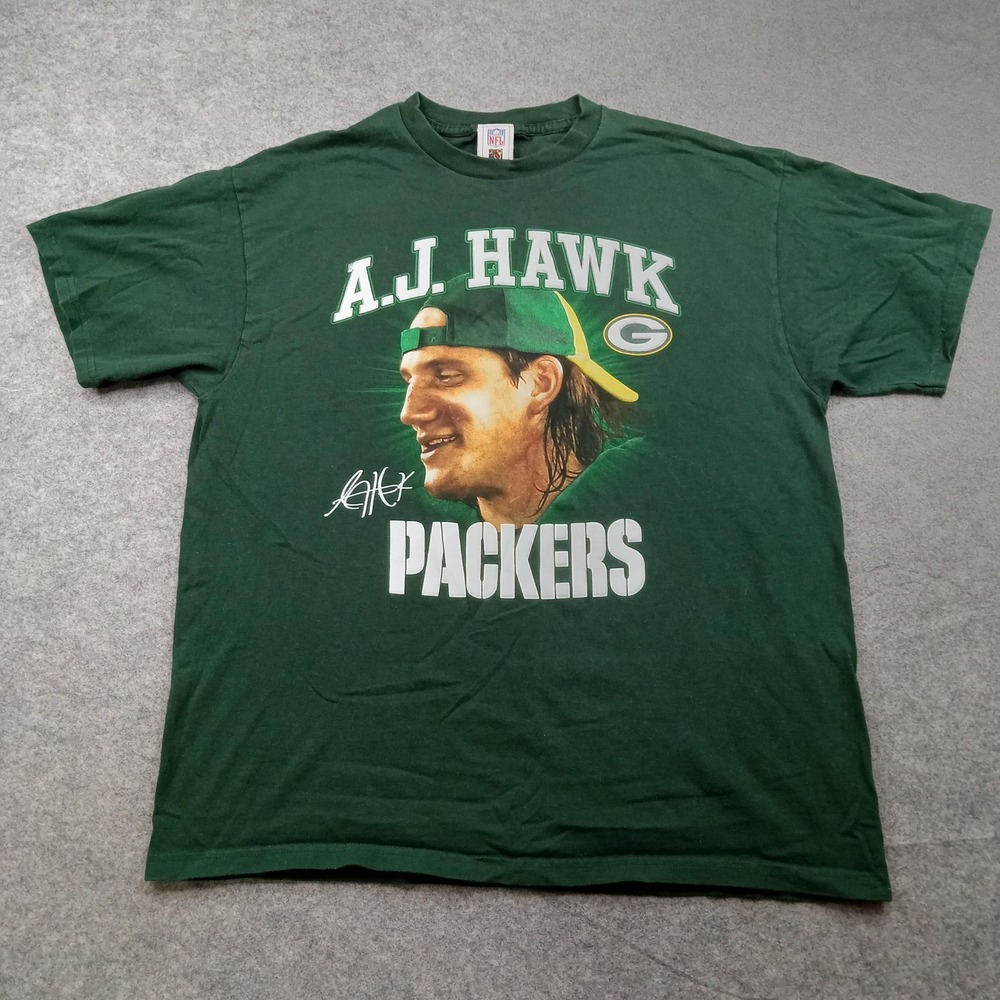 Green Bay Packers Shirt Mens XL NFL Football AJ Hawk Graphic Tee Pat McAfee Show